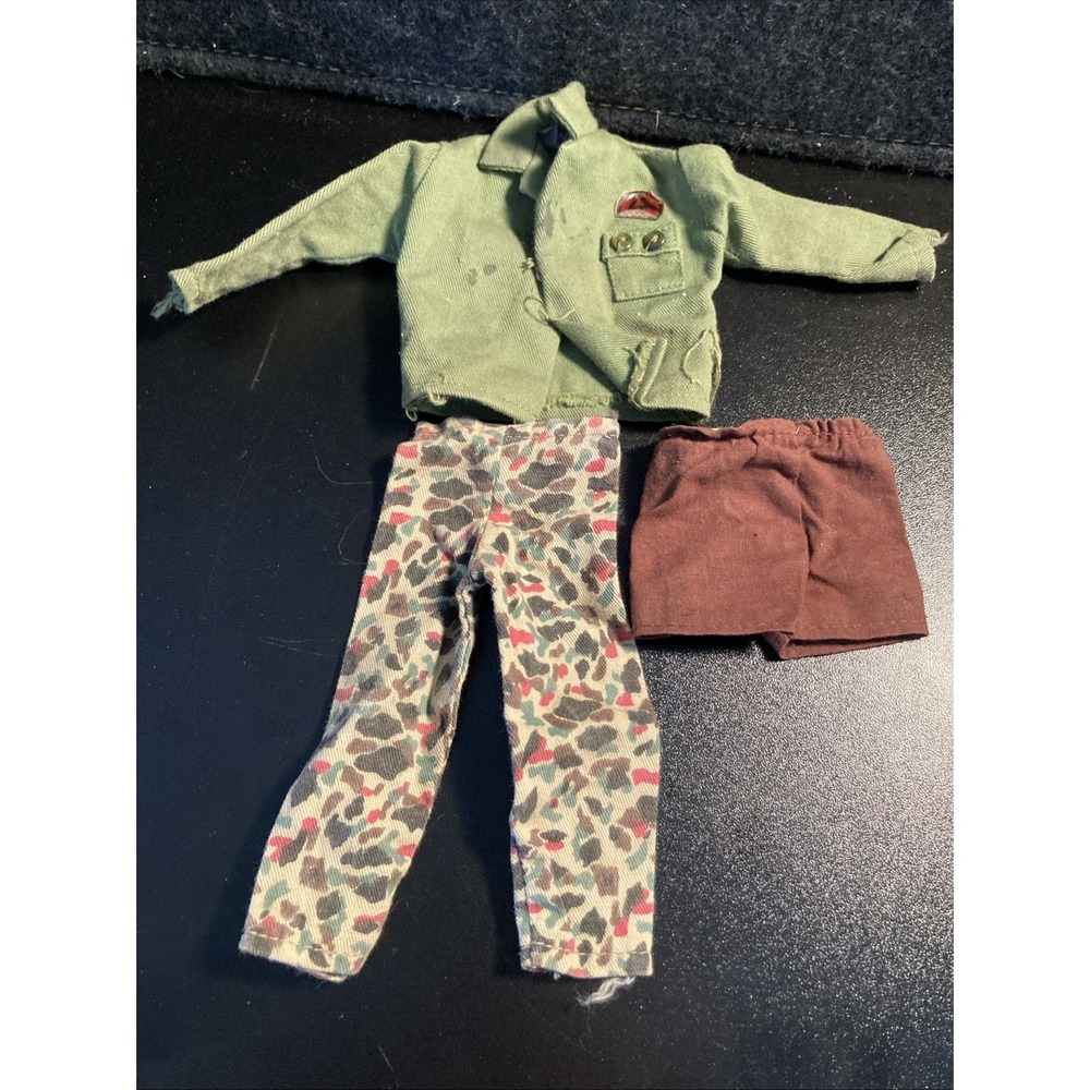 1960s vintage GI‎ JOE uniform outfit CAMOUFLAGE Hasbro Hong Kong Read